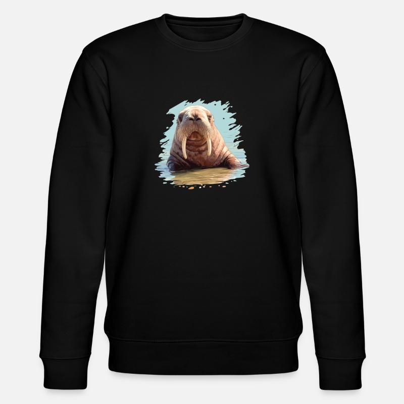 Walrus Walrosse Walross - Stanley/Stella CHANGER Unisex Organic Sweatshirt - black
