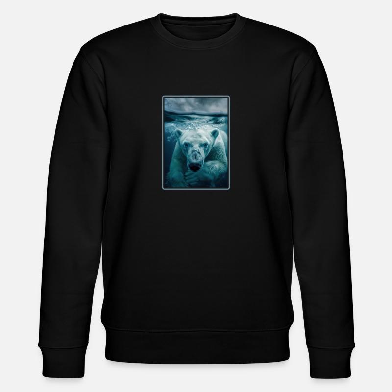 Polar Bear Eisbären Eisbär - Stanley/Stella Unisex Bio-Sweatshirt CHANGER  - Schwarz