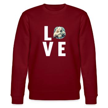 Polar Bear Eisbären Eisbär - Stanley/Stella Unisex Bio-Sweatshirt CHANGER  - Burgunderrot - Vorne - Nik (191cm) & Marisol (170cm)