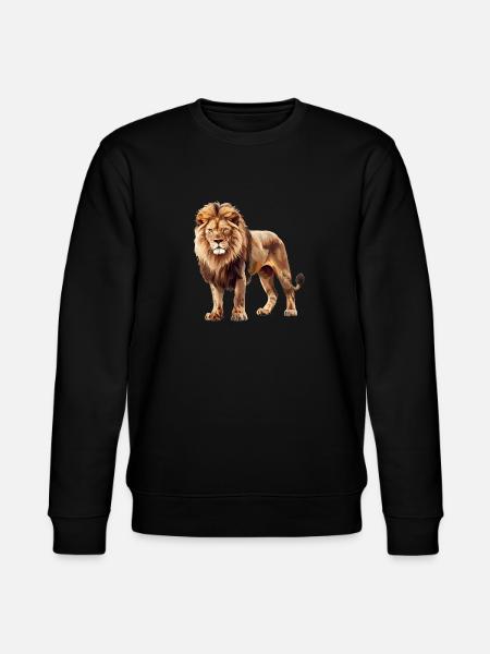 Lion Löwen Löwe - Stanley/Stella Unisex Bio-Sweatshirt CHANGER  - Schwarz