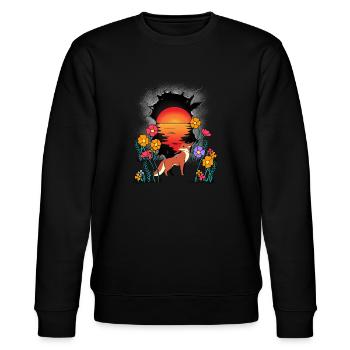 Natur Fuchs Füchse Märchen Märchenfigur Kinder - Stanley/Stella Unisex Bio-Sweatshirt CHANGER  - Schwarz - Vorne - Nik (191cm) & Marisol (170cm)