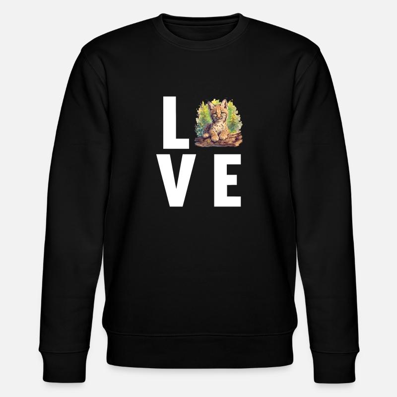Lynx Luchse Luchs - Stanley/Stella CHANGER Unisex Organic Sweatshirt - black