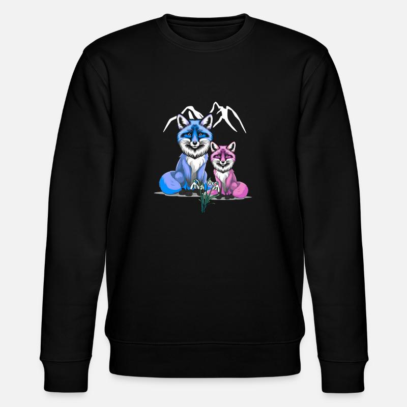 Fuchs Füchse Kind Kinder - Stanley/Stella Unisex Bio-Sweatshirt CHANGER  - Schwarz