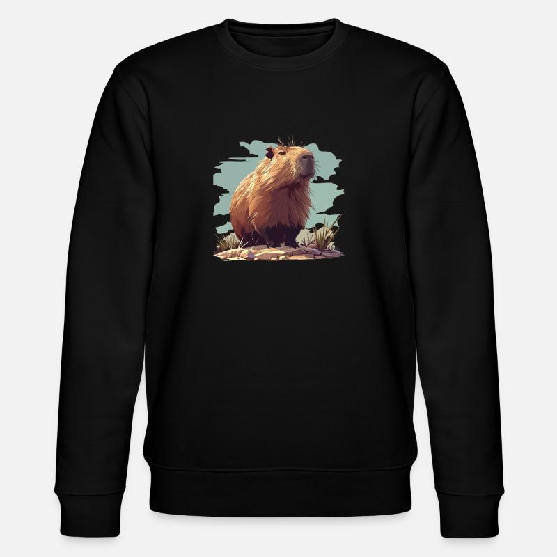Capybaras Capybara - Stanley/Stella CHANGER Unisex Organic Sweatshirt - black