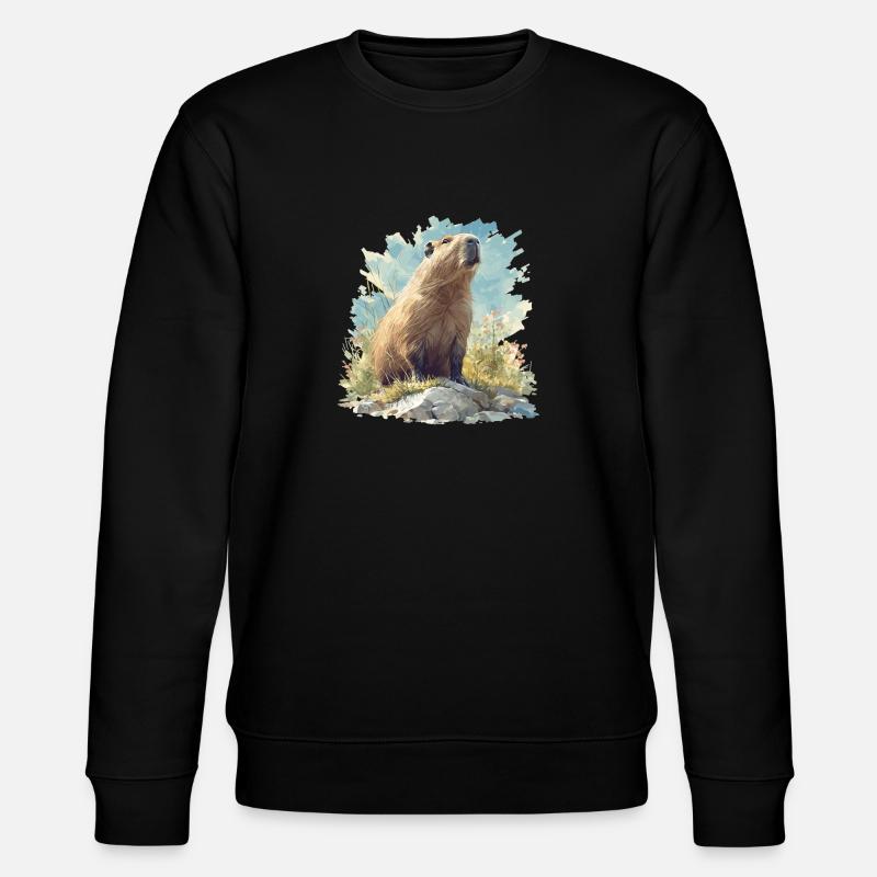 Capybaras Capybara - Stanley/Stella CHANGER Unisex Organic Sweatshirt - black