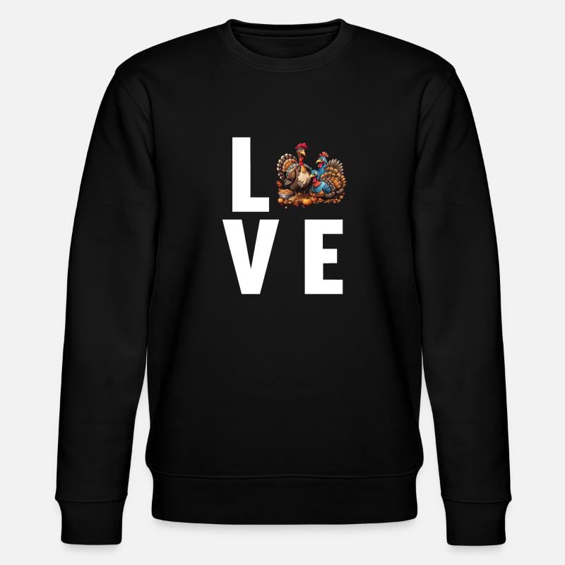 Turkey Truthähne Truthahn - Stanley/Stella Unisex Bio-Sweatshirt CHANGER - Schwarz