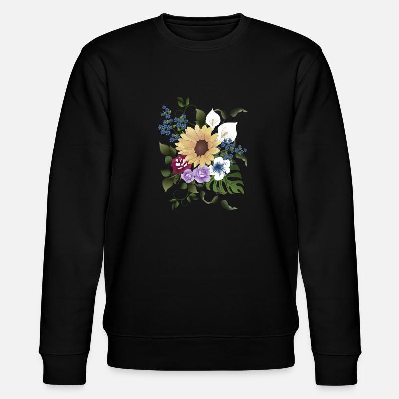 Blütenaragement - Stanley/Stella Unisex Bio-Sweatshirt CHANGER  - Schwarz