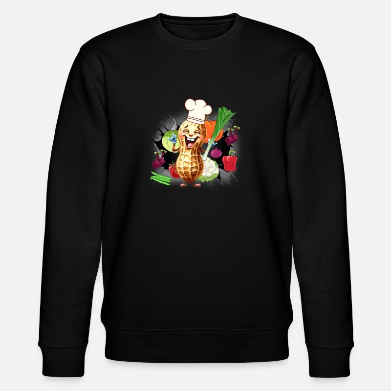 Cook Cooks Vegetables Kitchen - Stanley/Stella CHANGER Unisex Organic Sweatshirt - black