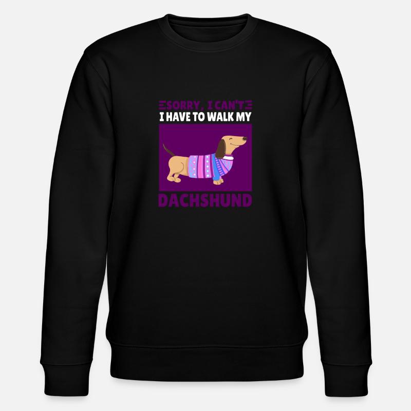 Lustiger Dackel Spruch Dachshund Geschenk - Stanley/Stella Unisex Bio-Sweatshirt CHANGER  - Schwarz