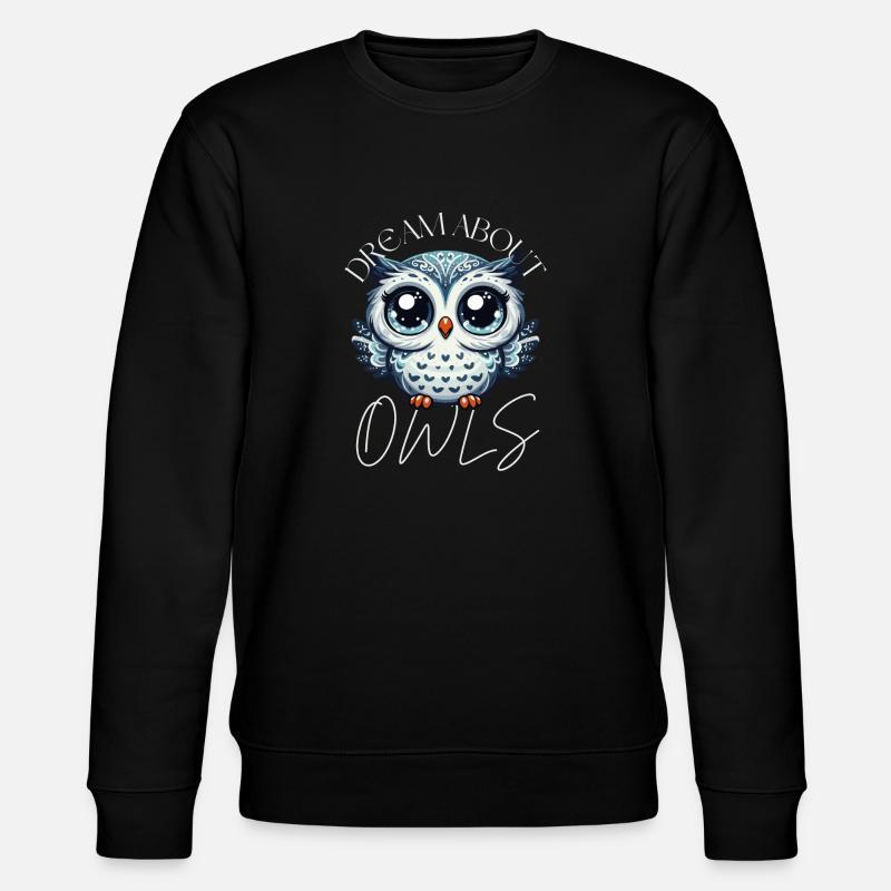 Dream about Owls Süße mystische Eule - Stanley/Stella Unisex Bio-Sweatshirt CHANGER  - Schwarz