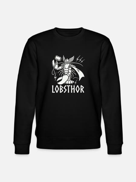 Lobster lobsthor funny viking sea fish valhalla - Stanley/Stella CHANGER Unisex Organic Sweatshirt - black