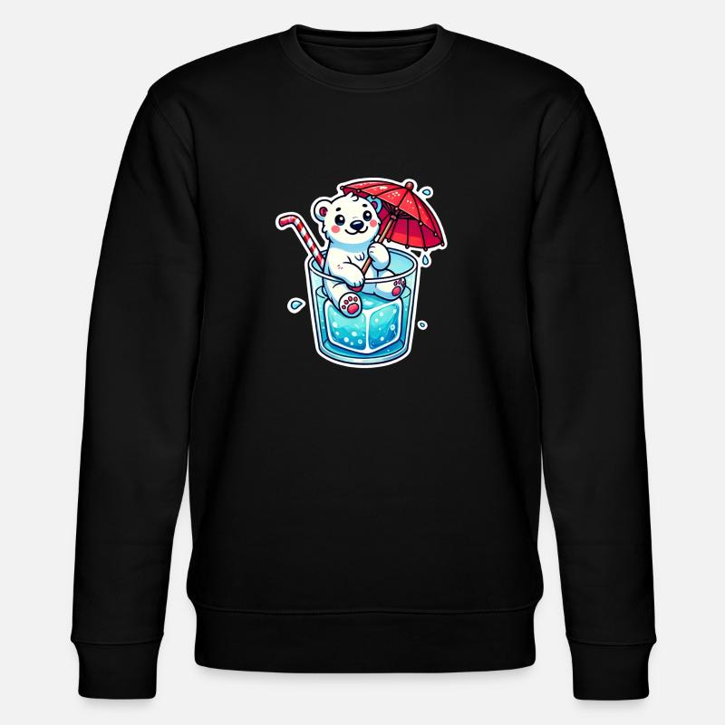 Eisbär Eiswürfel - Stanley/Stella Unisex Bio-Sweatshirt CHANGER  - Schwarz