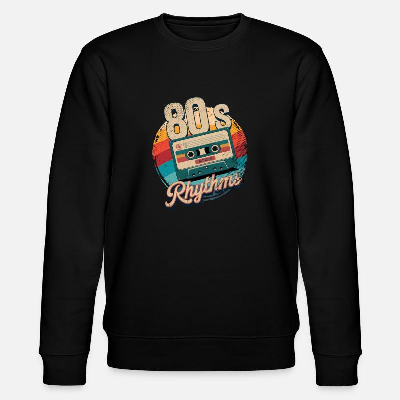 80er Jahre Rhythmus Kassette - Stanley/Stella Unisex Bio-Sweatshirt CHANGER  - Schwarz