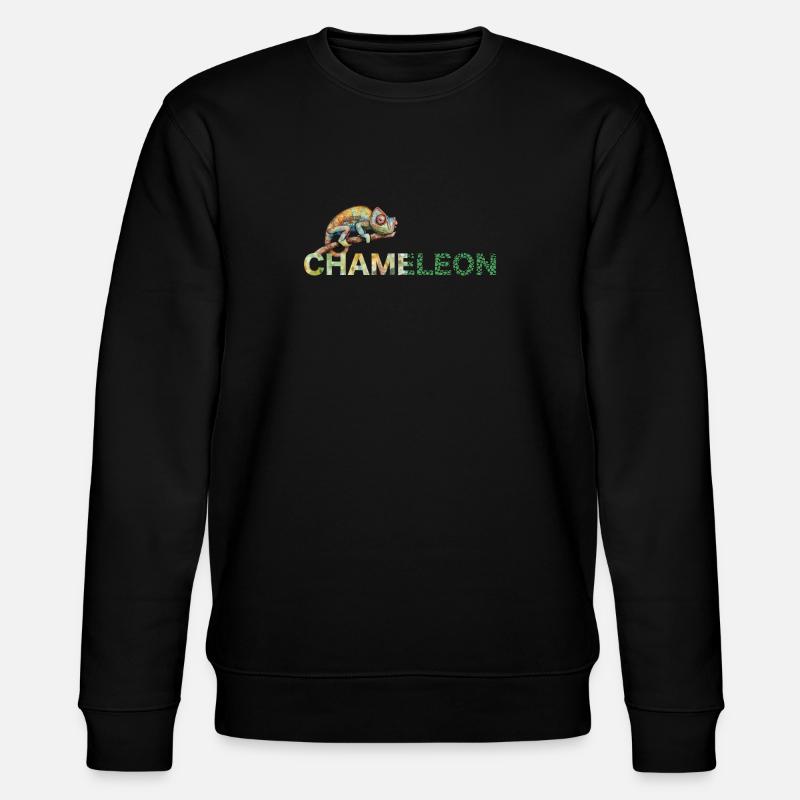 Chamäleon Chameleon - Stanley/Stella Unisex Bio-Sweatshirt CHANGER  - Schwarz