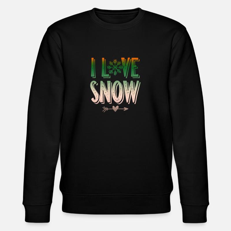 I Love Snow - Stanley/Stella Unisex Bio-Sweatshirt CHANGER  - Schwarz