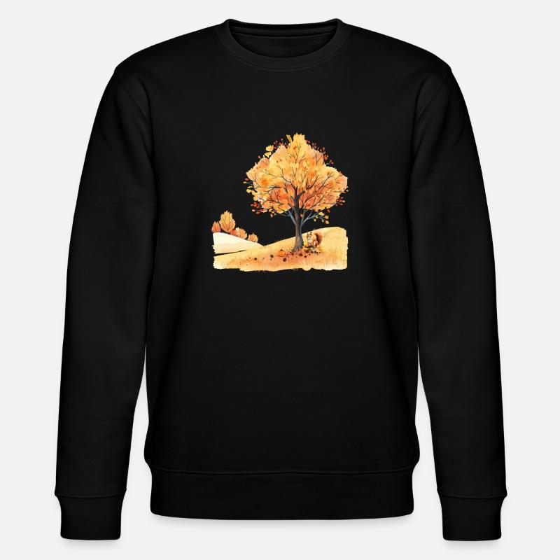 Herbst Eichhörnchen Écureuil d’automne - Sweat bio CHANGER Stanley/Stella Unisexe - noir