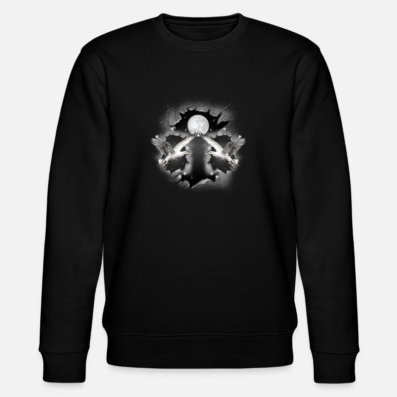 Möwe mystisch maritim Möwen - Stanley/Stella Unisex Bio-Sweatshirt CHANGER  - Schwarz