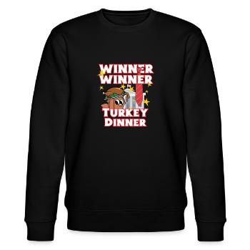 Happy Trumpsgiving dinner - Stanley/Stella CHANGER Unisex Organic Sweatshirt - black - Front - Nik (191cm) & Marisol (170cm)