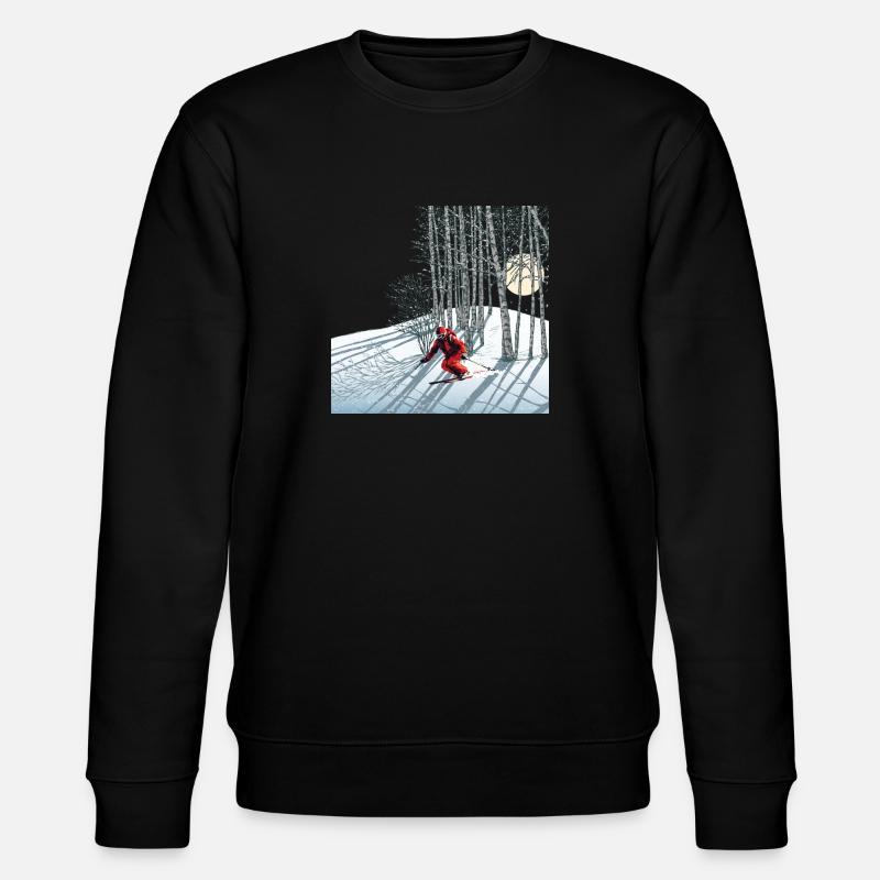 Nachtskifahren Ski nocturne - Sweat bio CHANGER Stanley/Stella Unisexe - noir