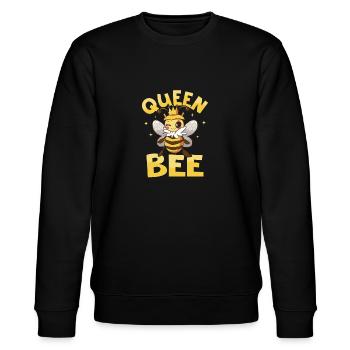 Queen Bee Beekeeper Apiarist Beekeeping - Stanley/Stella CHANGER Unisex Organic Sweatshirt - black - Front - Nik (191cm) & Marisol (170cm)