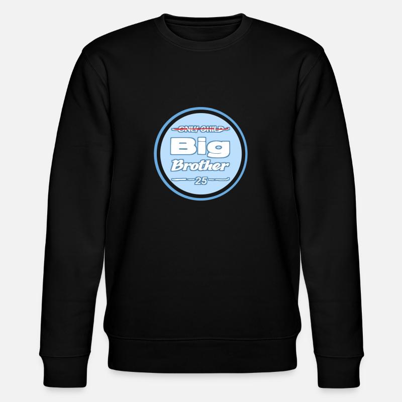 grosser Bruder blau - Stanley/Stella Unisex Bio-Sweatshirt CHANGER  - Schwarz