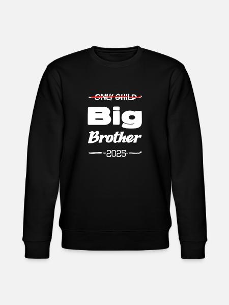 Only child big brother 2025 - Stanley/Stella CHANGER Unisex Organic Sweatshirt - black