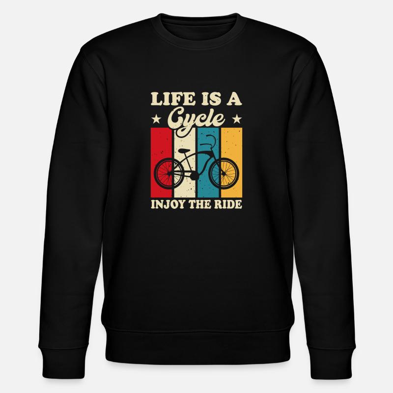 Life is a cycle - Stanley/Stella Unisex Bio-Sweatshirt CHANGER  - Schwarz