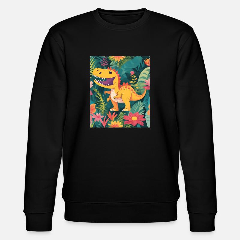 Dinosaur - Stanley/Stella Unisex Bio-Sweatshirt CHANGER  - Schwarz