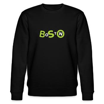 Green Boston T Shirt Boston Souvenir - Stanley/Stella CHANGER Unisex Organic Sweatshirt - black - Front - Nik (191cm) & Marisol (170cm)