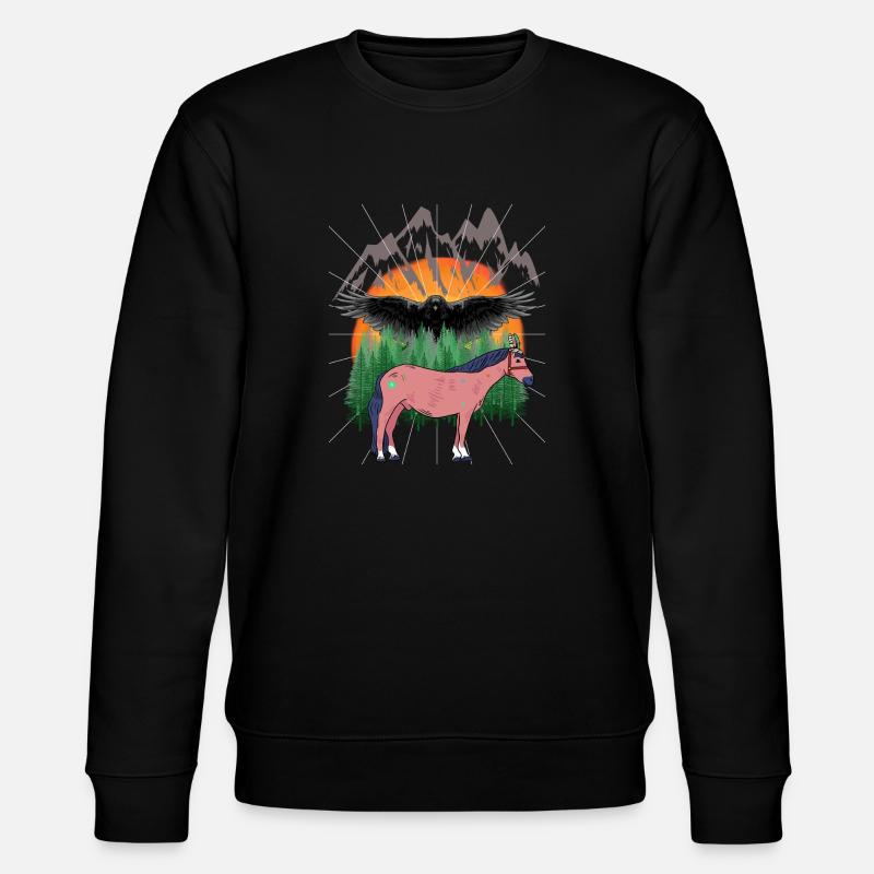 Chamanes Cheval Chevaux - Sweat bio CHANGER Stanley/Stella Unisexe - noir