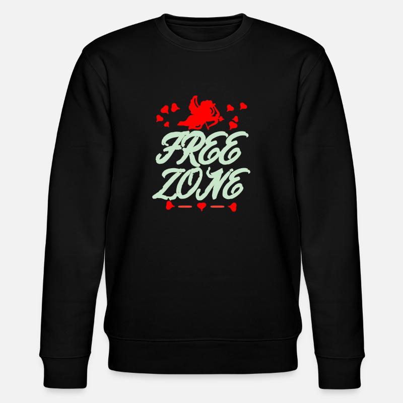 Zone sans câlins Saint-Valentin - Sweat bio CHANGER Stanley/Stella Unisexe - noir