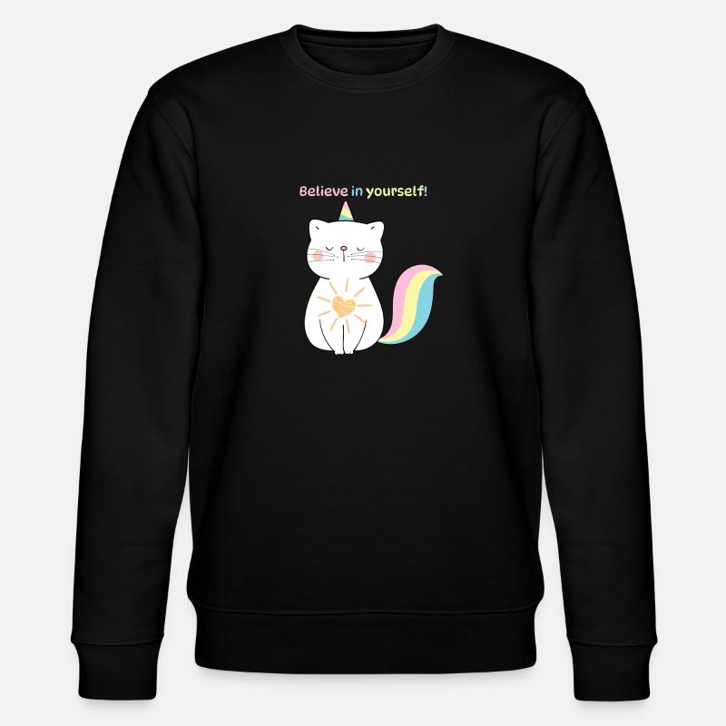 Believe in yourself - Stanley/Stella Unisex Bio-Sweatshirt CHANGER  - Schwarz