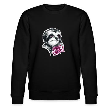 Tired Sloth - Stanley/Stella CHANGER Unisex Organic Sweatshirt - black - Front - Nik (191cm) & Marisol (170cm)