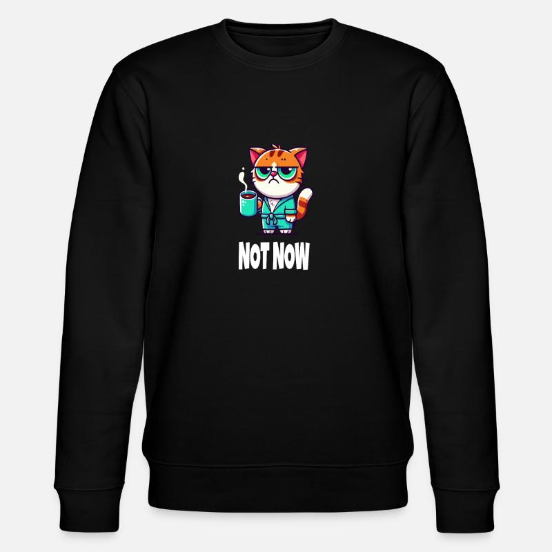 NOT NOW - Stanley/Stella Unisex Bio-Sweatshirt CHANGER  - Schwarz