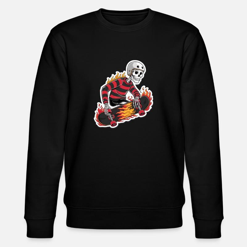 FLAMENDES SKATEBOARD - Stanley/Stella Unisex Bio-Sweatshirt CHANGER  - Schwarz