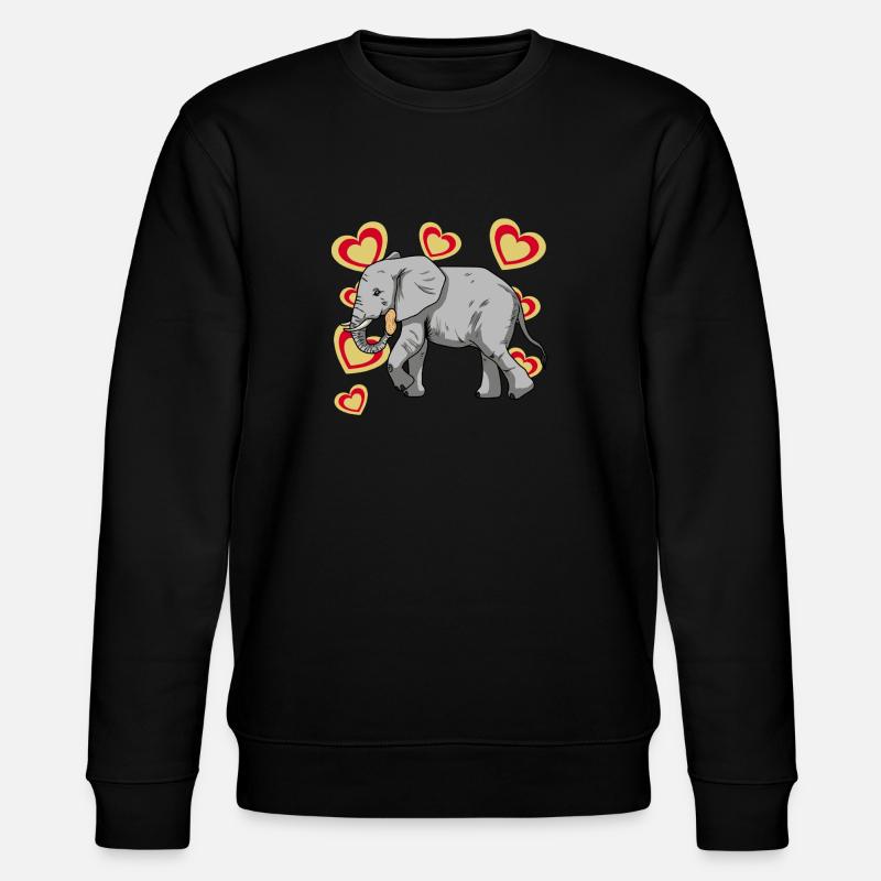 Éléphant Éléphant Enfants Cacahuète - Sweat bio CHANGER Stanley/Stella Unisexe - noir
