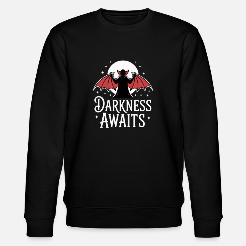 VAMPIRES, DARKNESS AWAITS - Stanley/Stella CHANGER Unisex Organic Sweatshirt - black