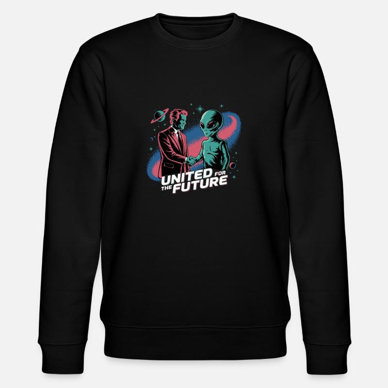 SHAKE HANDS FOR FUTURE - Stanley/Stella CHANGER Unisex Organic Sweatshirt - black