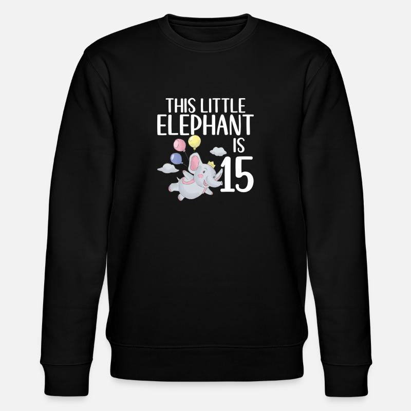 Elephant Lovers Gifts - Stanley/Stella Unisex Bio-Sweatshirt CHANGER - Schwarz