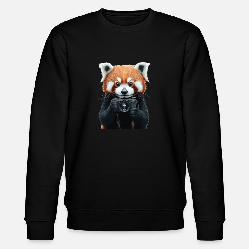 Roter Panda - Stanley/Stella Unisex Bio-Sweatshirt CHANGER  - Schwarz