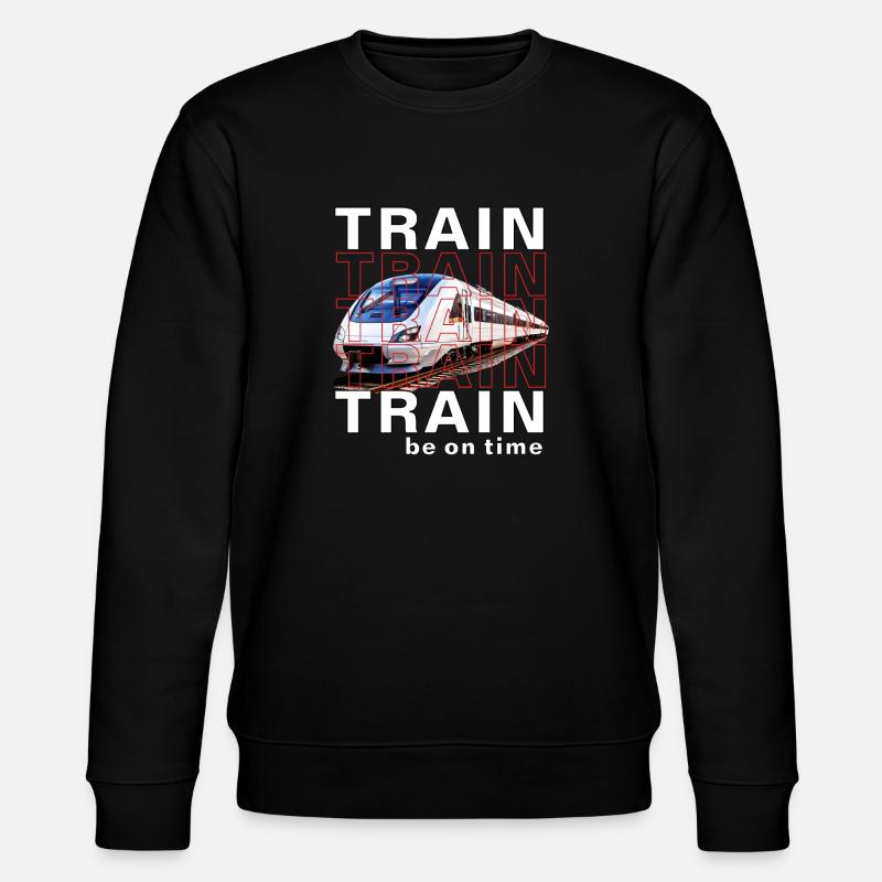 ZUG TRAIN be on time - Stanley/Stella Unisex Bio-Sweatshirt CHANGER  - Schwarz