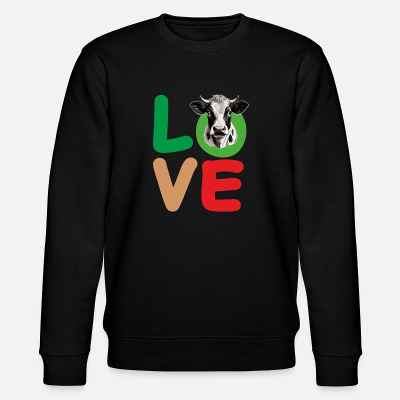 LOVE KUH - Stanley/Stella Unisex Bio-Sweatshirt CHANGER  - Schwarz