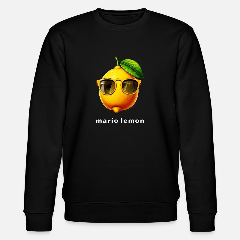 ZITRONE mario lemon - Stanley/Stella Unisex Bio-Sweatshirt CHANGER  - Schwarz