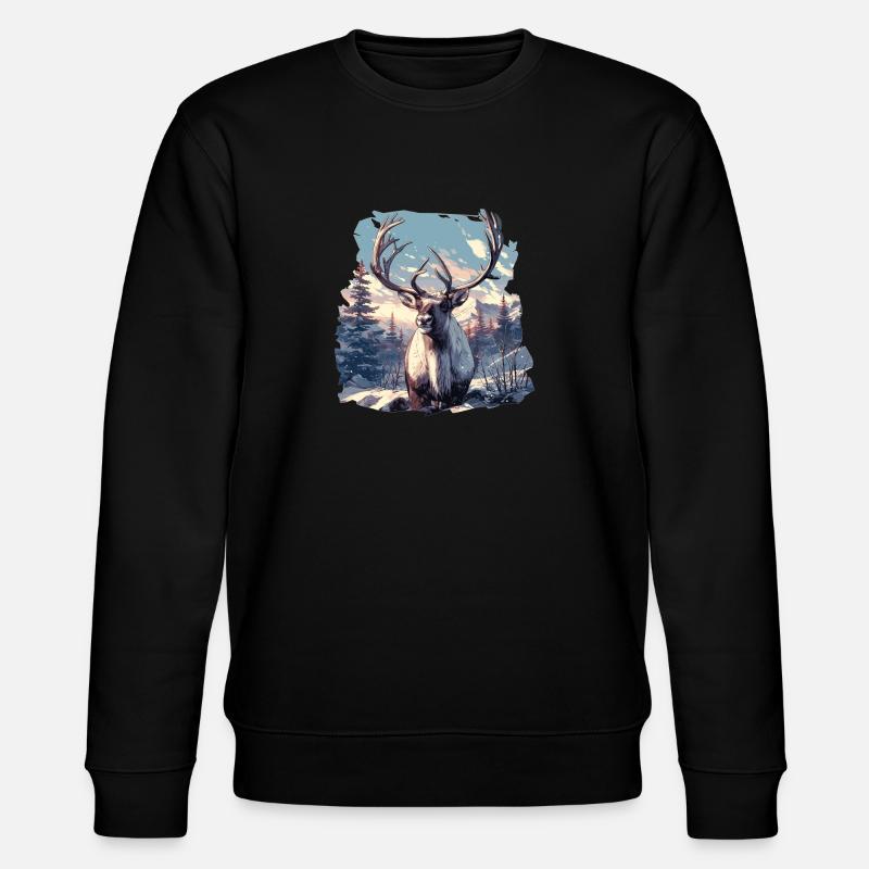Reindeer Reindeer - Stanley/Stella CHANGER Unisex Organic Sweatshirt - black