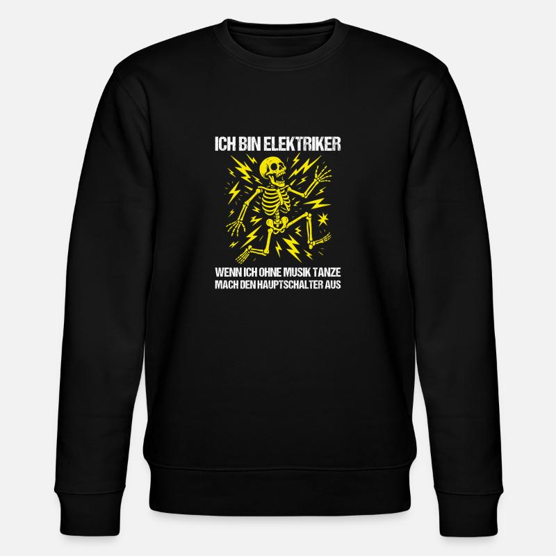 Ich bin Elektriker - Stanley/Stella Unisex Bio-Sweatshirt CHANGER - Schwarz