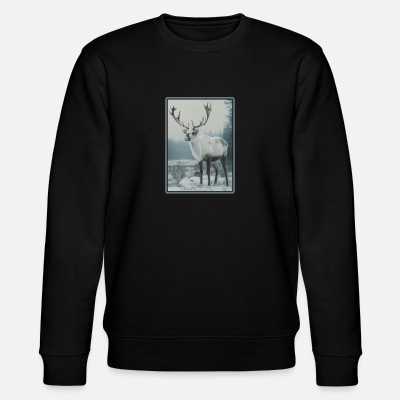 Rentiere Rentier - Stanley/Stella Unisex Bio-Sweatshirt CHANGER  - Schwarz