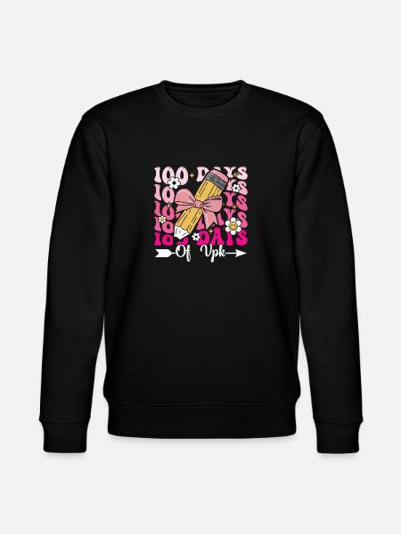 100 days Vpk - Stanley/Stella CHANGER Unisex Organic Sweatshirt - black