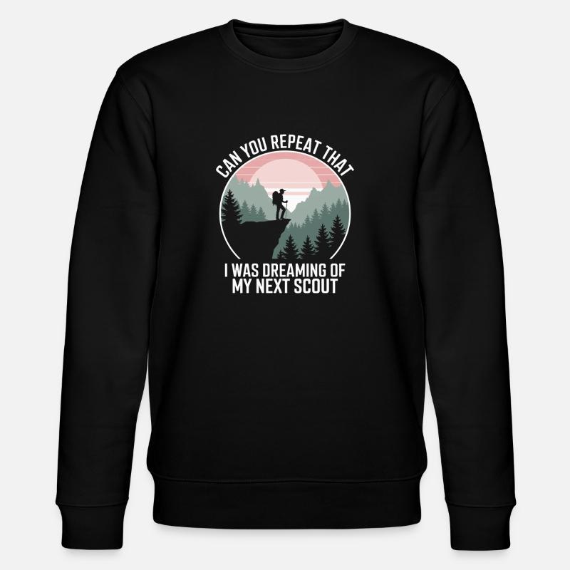 Scout Guide Scout Camping - Stanley/Stella CHANGER Unisex Organic Sweatshirt - black