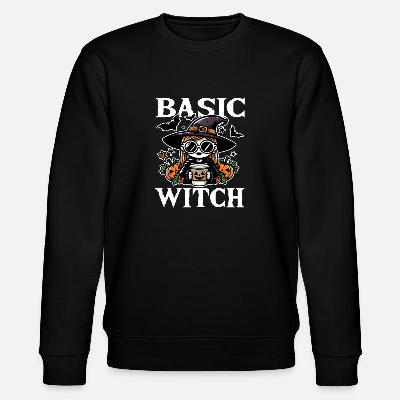 BASIC WITCH - HALLOWEEN GIFT - Stanley/Stella CHANGER Unisex Organic Sweatshirt - black