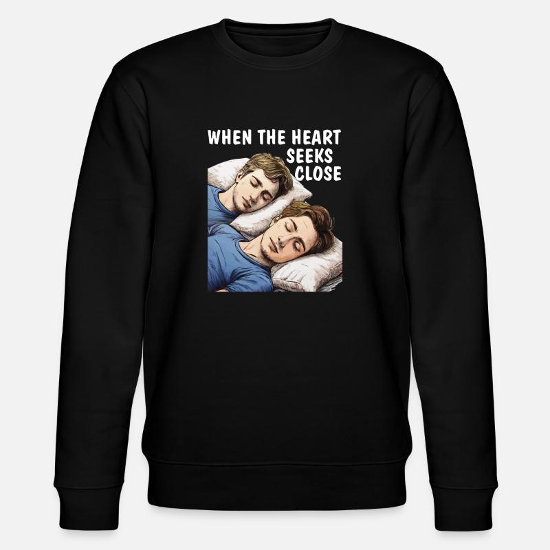 WHEN THE HEART SEEKS CLOSE - Stanley/Stella Unisex Bio-Sweatshirt CHANGER - Schwarz